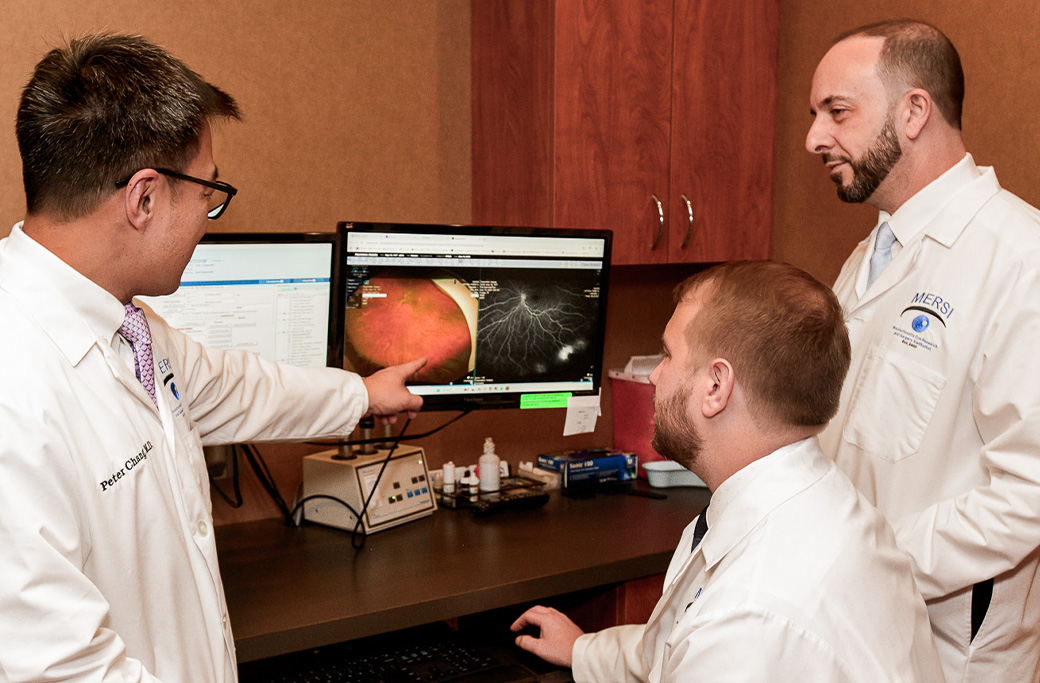 OCT retinal scan used to monitor inflammation and vision complications caused by uveitis
